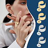 Unicraftale DIY Evil Eye Charm Open Cuff Ring Making Kit DIY-UN0050-34-6