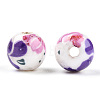 Handmade Printed Porcelain Beads PORC-Q199-8mm-20-2