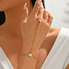 Stainless Steel Enamel Link Ring Bracelets SJ3386-1