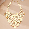 Women's Exaggerated Alloy Sequins Disc Chandelier Statement Necklaces WG21D3D-01-1