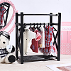 Plastic Mini Clothes Closet with Coat Hanger DOLL-WH0007-14B-4
