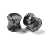 Synthetic Snowflake Obsidian Ear Gauges Flesh Tunnels Plugs EJEW-P293-02E-2