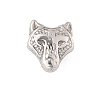 304 Stainless Steel Wolf Clip-on Earrings EJEW-B116-02P-4