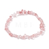 Synthetic Cherry Quartz Glass Chips Beaded Stretch Bracelets for Women BJEW-JB10046-07-1