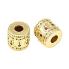 Brass Micro Pave Cubic Zirconia European Beads KK-D109-09A-G-2
