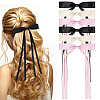 Polyester Ribbon Bowknot Alligator Hair Clips AJEW-CP0008-40A-1