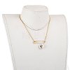 Natural Pearl Pendant Necklaces NJEW-JN03018-01-7