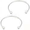 6Pcs Brass Cuff Bangle Making KK-BBC0022-74-7