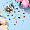 10Pcs Glass Pendants PALLOY-YW00065-01-4