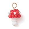 Beaded Mushroom Charms PALLOY-MZ01205-2