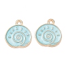 Alloy Enamel Pendants AL-CBAE435-12G-01-1