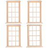 Rectangle Wooden Mini Windows AJEW-WH0254-75-1