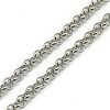 Tarnish Resistant Trendy Unisex 201 Stainless Steel Cross Rolo Chain Necklaces NJEW-L043B-09P-2