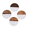 Epoxy Resin & Walnut Wood Pendants RESI-T057-10E-1