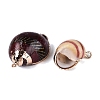 Electroplate Natural Spiral Shell Pendants SSHEL-Q100-47G-2