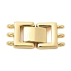 Brass Fold Over Clasps KK-Z150-20G-01-1