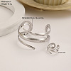 Alloy Spiral Cuff Bangles & Rings Sets FS-WG33B53-01-4