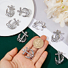 8Pcs Anchor Alloy Rhinestone Lapel Pins for Backpack Clothes JEWB-DC0006-46B-3