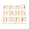 Heart Glass Ear Fake Plugs EJEW-H105-25G-A-1