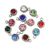 Birthstone 201 Stainless Steel Rhinestone Charms STAS-G368-01P-2
