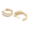 Brass Micro Pave Cubic Zirconia Hoop Earring EJEW-D078-24KCG-2