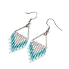 Glass Dangle Earrings EJEW-MZ00813-01-4