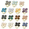 Natural Gemstone Faceted Adjustable Finger Rings for Women RJEW-A092-01G-2