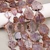 Natural Purple Phantom Quartz Purple Lodolite Quartz Slice Beads Strands G-A305-B02-01-1
