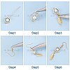 DIY Leaf & Pearl Dangle Earring Making Kits DIY-SC0016-50-4