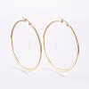 304 Stainless Steel Big Hoop Earrings EJEW-F105-16G-1