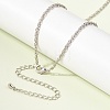 1MM Brass Rope Chain Necklaces NJEW-L013-11P-1