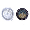 Flat Round with Tree of Life & Runes DIY Wall Decoration Silicone Molds SIL-F007-04-1