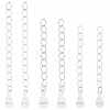 6Pcs 3 Styles 925 Sterling Silver Twisted Extender Chains STER-BBC0009-88-1