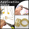 6Pcs 3 Styles Brass Rings FIND-SC0010-81-5
