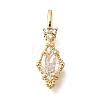 Brass Glass Pendants KK-U061-20G-M-2