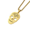 201 Stainless Steel Pendant Necklaces for Man NJEW-Q336-04A-G-1