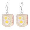 Resin Food Model Dangle Earrings PW-WG47C1D-03-1