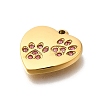 304 Stainless Steel Rhinestone Pendants STAS-R159-55G-01-2