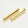 Brass Slide Lock Clasps KK-Q740-01G-2