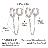 304 Stainless Steel Double Hoop Earrings for Women XJ9052-2-2