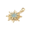 Brass & Rhinestone Pendants RB-CBA4B36-02G-02-2