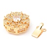 Brass Micro Pave Clear Cubic Zirconia Box Clasps LS-KK-E052-01D-G01-3