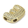 Rack Plating Brass Micro Pave Clear Cubic Zirconia Pendants X-KK-R163-05E-G-2