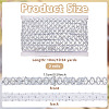 Sparkle Polyester Wavy Lace Trim Ribbon OCOR-WH0082-563A-2