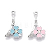 Rack Plating Alloy Rhinestone Pendants FIND-N005-25P-2