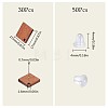 15 Pairs Walnut Wood Rhombus Stud Earring Findings EJEW-SC0001-30-2