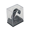 Plastic Black C Shape Watch Display Boxes ODIS-WH0078-89-1-1
