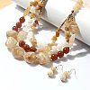 Acrylic Beaded Multilayer Necklaces & Dangle Earrings Sets for Women WGE7314-04-2