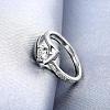 Real Platinum Plated Brass Czech Rhinestone Engagement Rings for Women RJEW-BB04897-8C-3