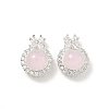 Brass Micro Pave Clear Cubic Zirconia Pendants KK-D228-01S-01-1